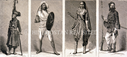 /data/Original Prints/Portraiture, Portraits, Occupations, Trades and Professions, People/SIKH CHIEF - BHIL MAN - BHIL WOMAN - BANDELA.jpg